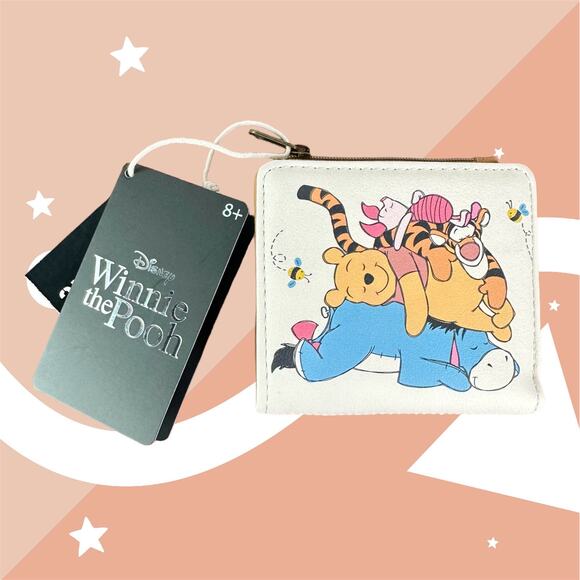 Loungefly x Disney NWT Winnie the Pooh & Friends Sleeping Bi Fold Snap Wallet - Picture 1 of 7